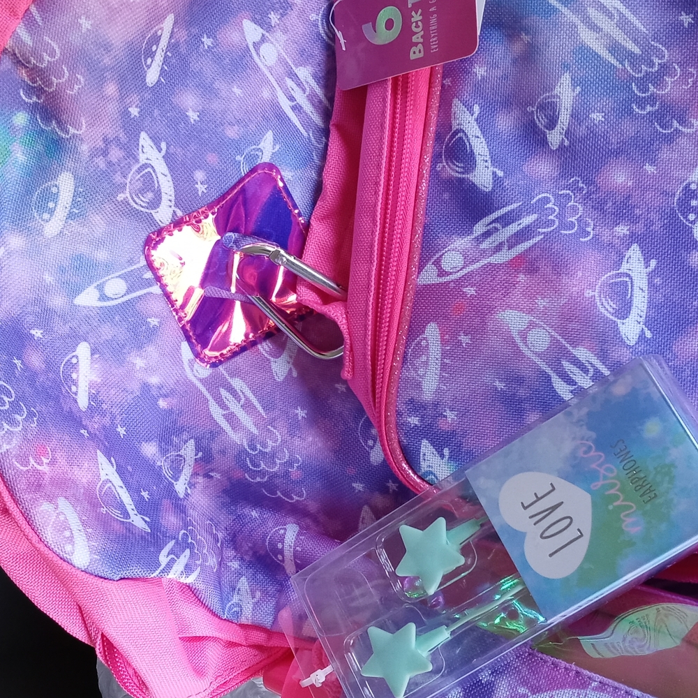 New Pink, White, Back Pack